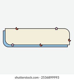 Um banner simples e decorativo com estrelas e luas, adequado para anúncios ou convites.