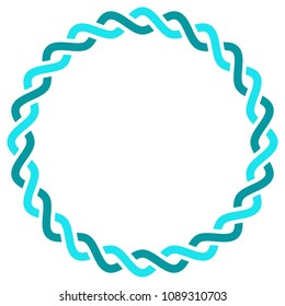 simple decorative blue circle frame. vector illustration. 