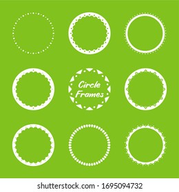 Simple Decorative Circle Frames Set. Elements for design. Design label, badge, packaging, and more.