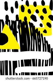 Simple decorative handmade background for design project, cover with isolated elements in clipping mask