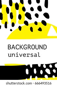Simple decorative handmade background for design project, cover with isolated elements in clipping mask