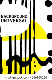 Simple decorative handmade background for design project, cover with isolated elements in clipping mask