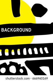 Simple decorative handmade background for design project, cover with isolated elements in clipping mask