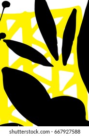 Simple decorative handmade background for design project, cover with isolated elements in clipping mask