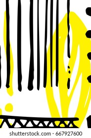 Simple decorative handmade background for design project, cover with isolated elements in clipping mask