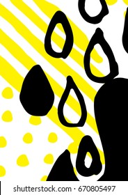 Simple decorative handmade background for design project, cover with isolated elements in clipping mask