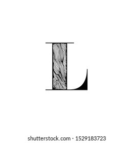 Simple decorative letter L logo vector design template with line element on black. Great for company logo,wall art print,business sign,branding,etc.