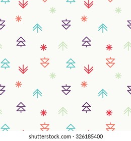 Simple decorative seamless pattern Christmas concept Positive Light 
