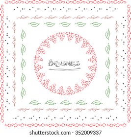 Simple decorative vector pattern brushes.