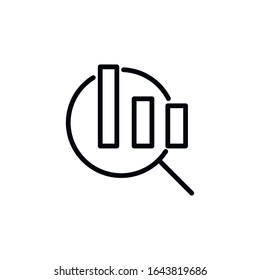 Simple decrease line icon. Stroke pictogram. Vector illustration isolated on a white background. Premium quality symbol. Vector sign for mobile app and web sites.