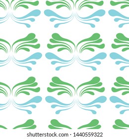 Simple deep sea grass vector seamless pattern background