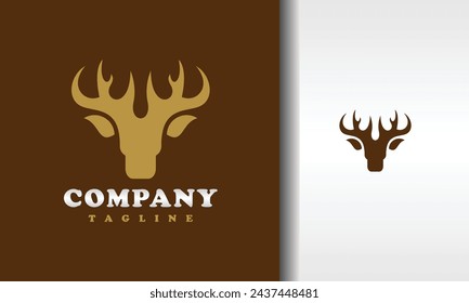 the simple deer head logo