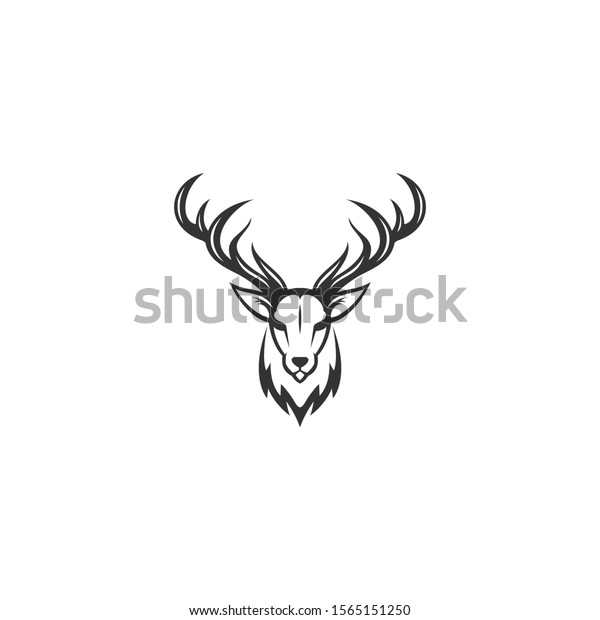Simple Deer Head Logo Your Company Stock Vector Royalty Free 1565151250