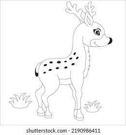 A Simple Deer Line Art Design