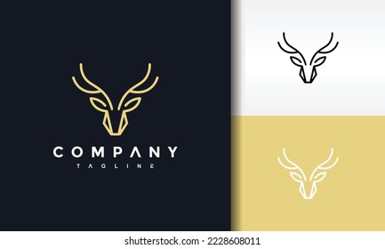 the simple deer line logo	