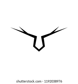 simple deer logo design . outline style deer icon