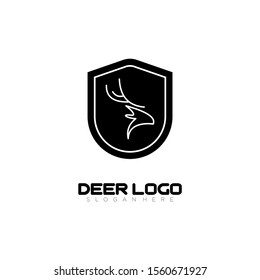 Simple deer  logo design vector