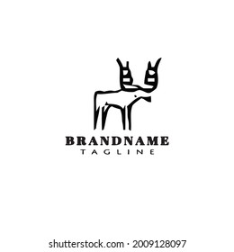 simple deer logo icon design modern vector illustration