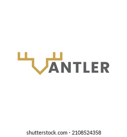 simple deer logo. unique simple and minimalistic deer logo template