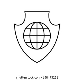 SImple defence of the internet icon. Icon for web of mobile interfaces