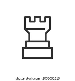 Simple defense line icon. Premium symbol in stroke style. Design of defense icon. Vector illustration.