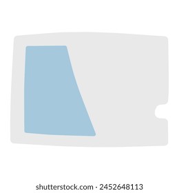Ilustración deformada simple de una tarjeta de tráfico IC