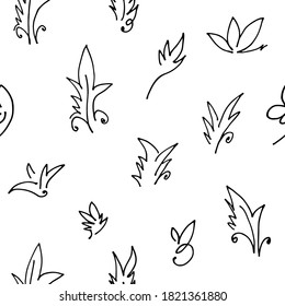 Simple delicate doodles seamless pattern. Vector hand drawn design for textile, wrapping, wall paper, etc.

