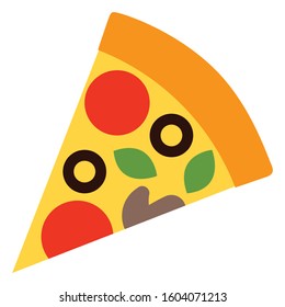 
Simple delicious Pizza Icon - Vector