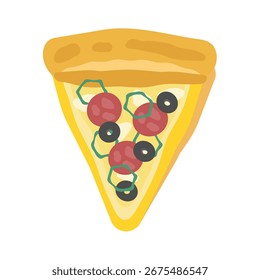 Simples delicioso material de ilustração de pizza