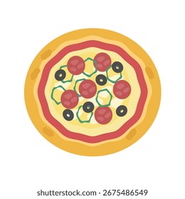 Simples delicioso material de ilustração de pizza
