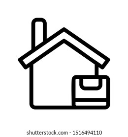 Simple delivery arrived icon vector illustration