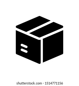 Simple delivery box icon vector illustration