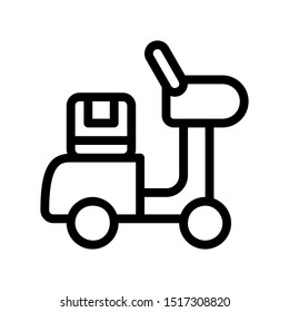 Simple delivery scooter icon vector illustration