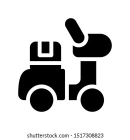 Simple delivery scooter icon vector illustration