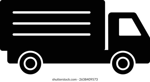Simple delivery truck pictogram illustration