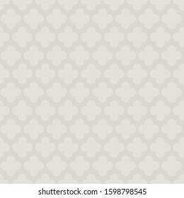 Simple Dense Quatrefoil seamless repeat vector pattern sand