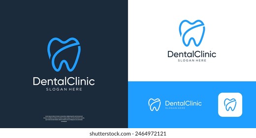 Simple dental clinic logo icon, Dentistry logo template, Health care logo design.