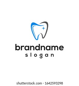 simple dental logo design vector