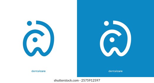 Simple Dental Logo. Teeth Graphic Icon. Dental Care Logo Design Template.