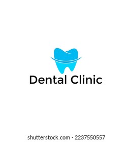 simple dental logo template vector