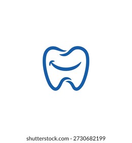 Simple Dental Smile Logo Design 