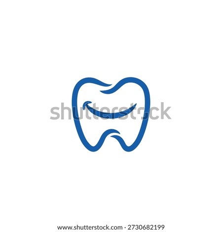 Simple Dental Smile Logo Design 