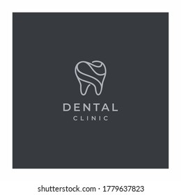 Simple Dental Teeth Logo Design Vector