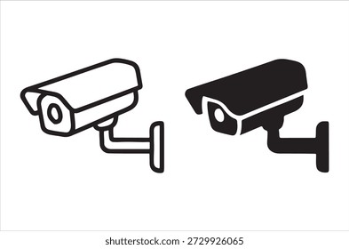 Simples representação de duas câmeras de segurança, representando sistemas de vigilância e proteção.