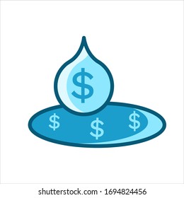 Simple deposit colored icon isolated on white background. Flat style. Vector illustration