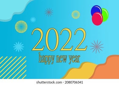 simple desai vektor happy new year 2022. Can be used as any template.