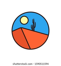 simple desert icon design illustration