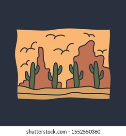 simple desert logo eps 10 