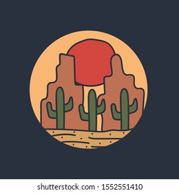 simple desert logo eps 10 