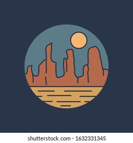 simple desert logo eps 10 